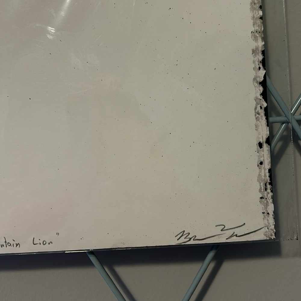 Black & White Lithograph 11x17 Mountain Lion 3/300 - Picture 9 of 11